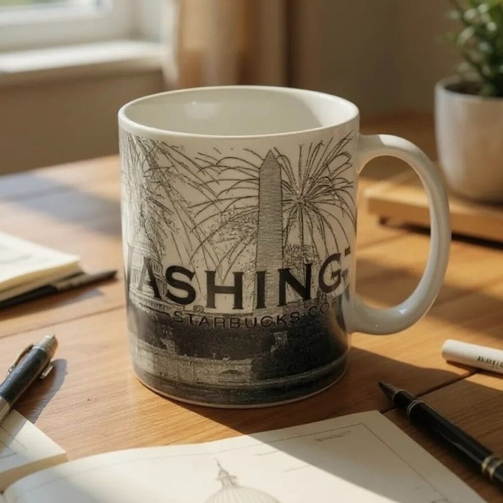 Starbucks Coffee Washington Skyline Series Barista Coffee Mug 2002